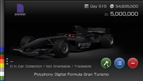  Race Car Formula in Gran Turismo 4